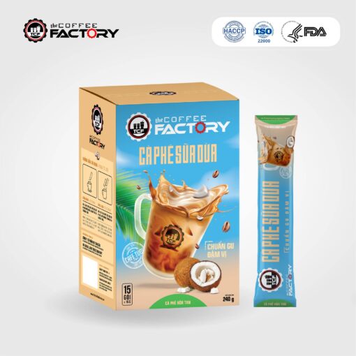 Cà Phê Sữa Dừa Hòa Tan 1 Hộp 1 Gói