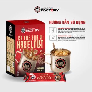 Cà phê sửa vị Hazelnut hòa tan 1 hộp 2 gói 1 ly hướng dẫn sử dụng