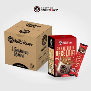 Cà phê sửa hòa tan vị Hazelnut 1 thùng 1 hộp 1 gói